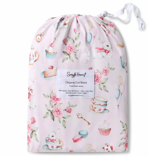 SNUGGLE HUNNY ALICE'S TEA PARTY FITTED COT