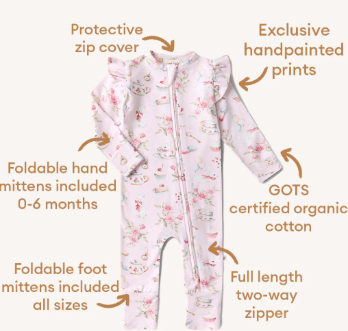 SNUGGLE HUNNY ALICE'S TEA PARTY CONVERTIBLE ROMPER