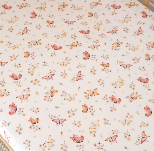 SNUGGLE HUNNY BUTTERFLY FITTED COT SHEET