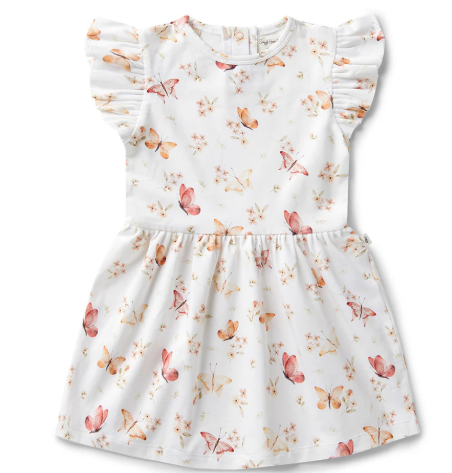 SNUGGE HUNNY BUTTERFLY SHORT SLEEVE DRESS