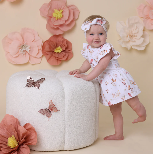 SNUGGE HUNNY BUTTERFLY SHORT SLEEVE DRESS