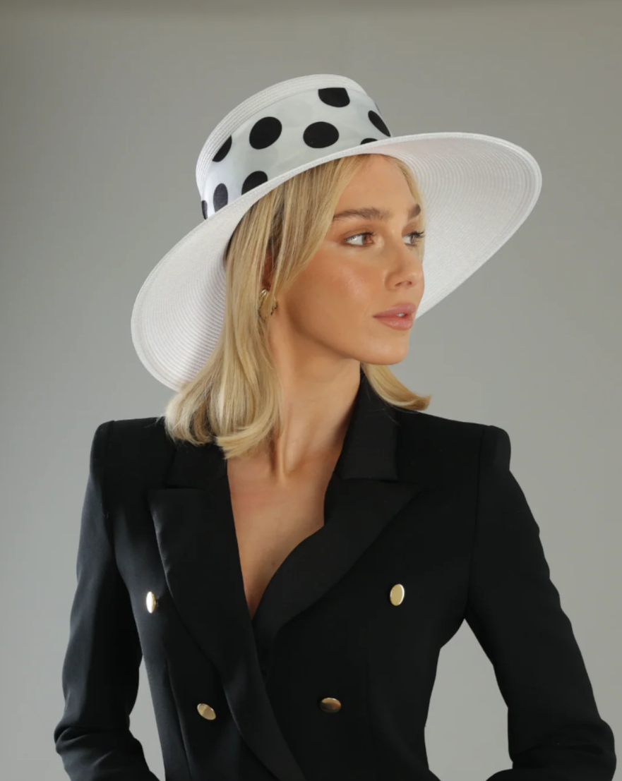FRANCESCA RACEWEAR DROOP HAT WHITE