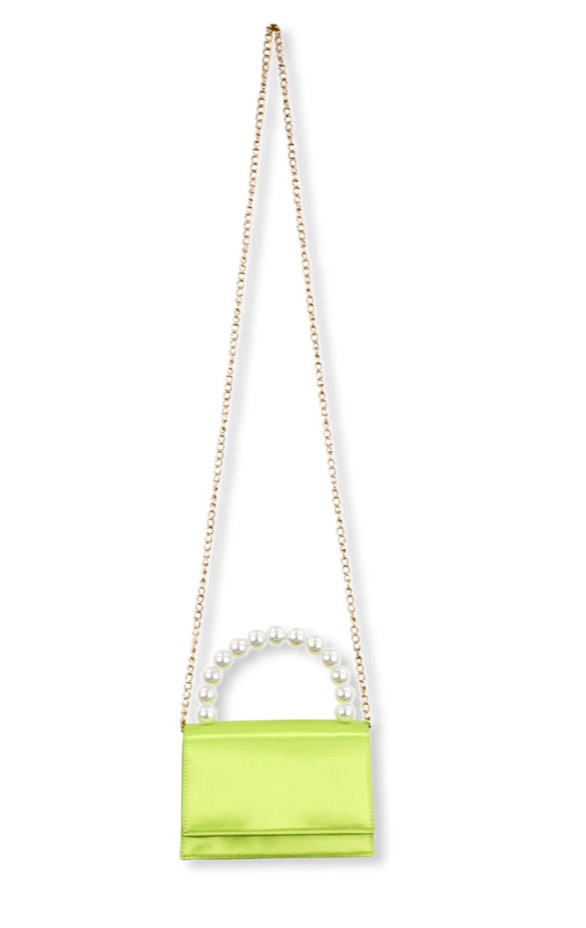 MELANIE TOP HANDLE BAG LIME GREEN