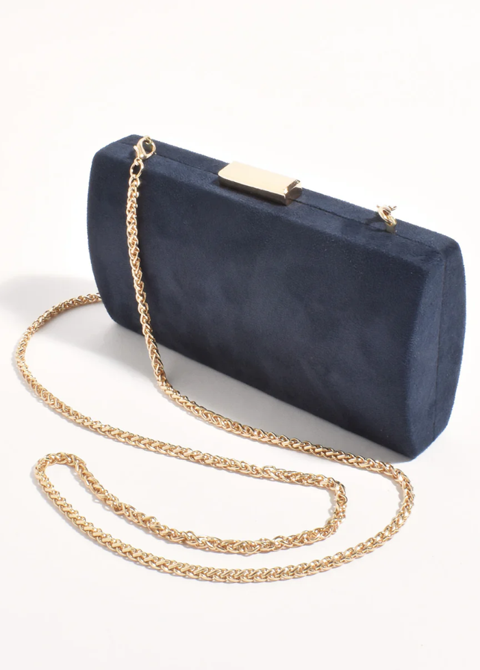 ADORNE CLEA FAUX SUEDE CLUTCH