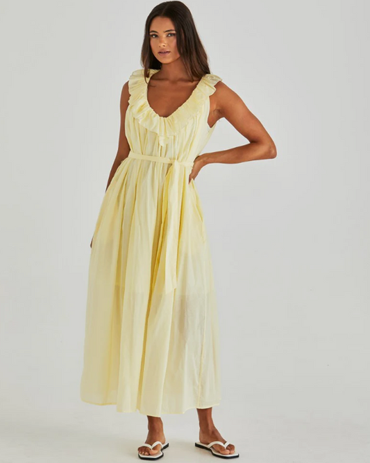 SASS LILLA RUFFLED NECK DRESS