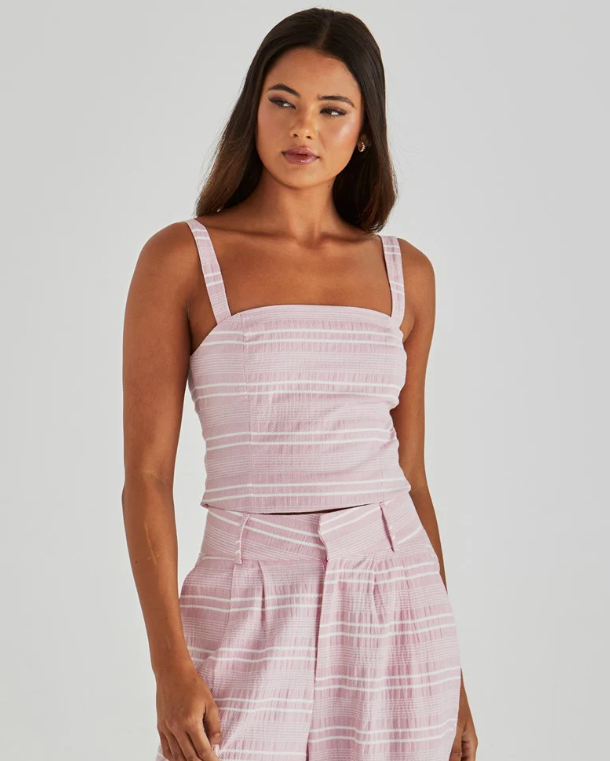 SASS LEA CROP TOP PINK