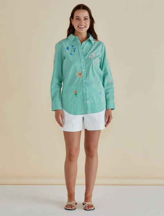 BETTY BASICS KIMMIE FLORAL SHIRT