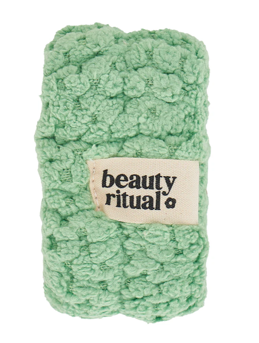 BEAUTY RITUAL LUXURY WAFFLE WASH SET 3 PC - MOSS