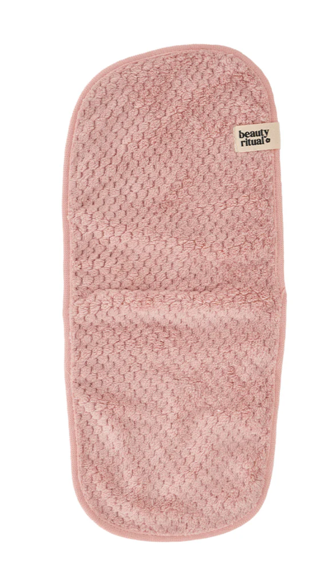 BEAUTY RITUAL LUXURY WAFFLE MAKEUP CLOTHES 4PC - DUSTY PINK