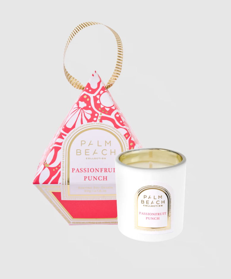PALM BEACH HANGING BAUBLE CANDLE PASSIONFRUIT PUNCH 50G