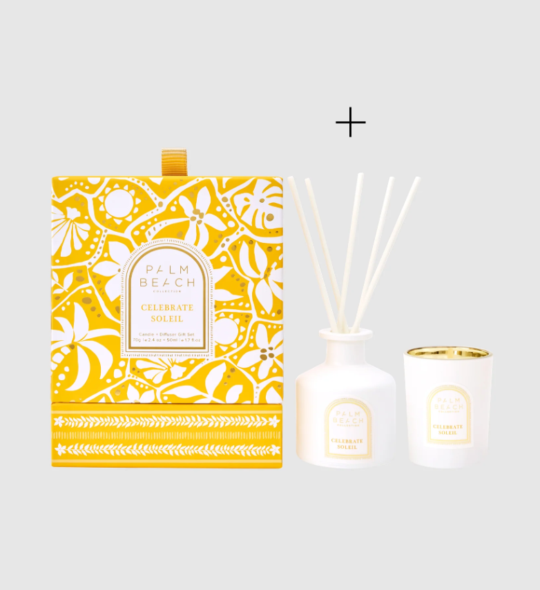 PALM BEACH CANDLE & DIFFUSER SET CELEBRATE SOEIL