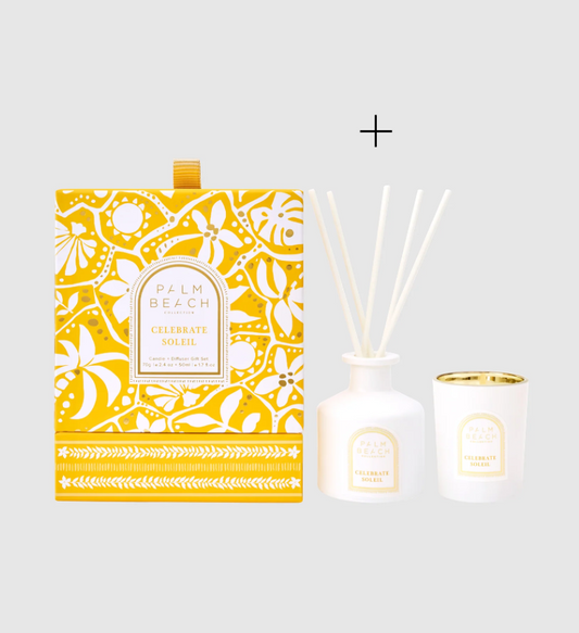 PALM BEACH CANDLE & DIFFUSER SET CELEBRATE SOEIL