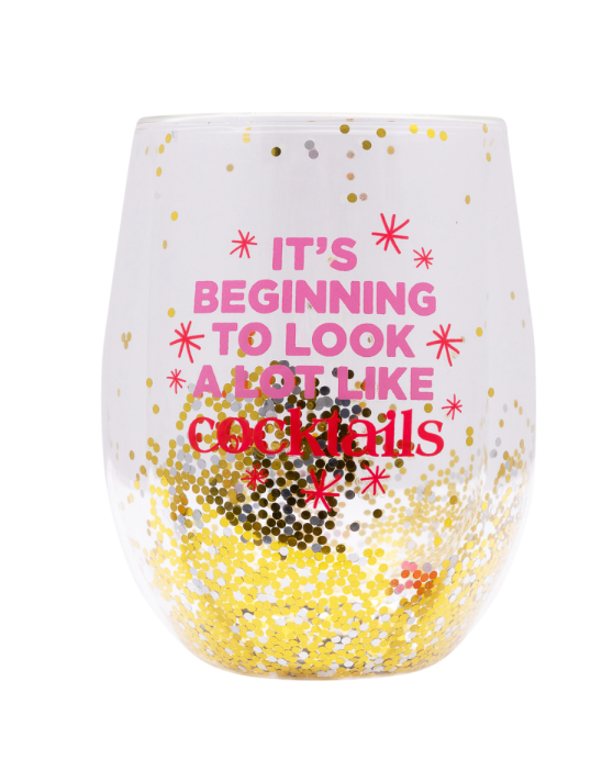 CHRISTMAS COCKTAIL STEMLESS GLASS