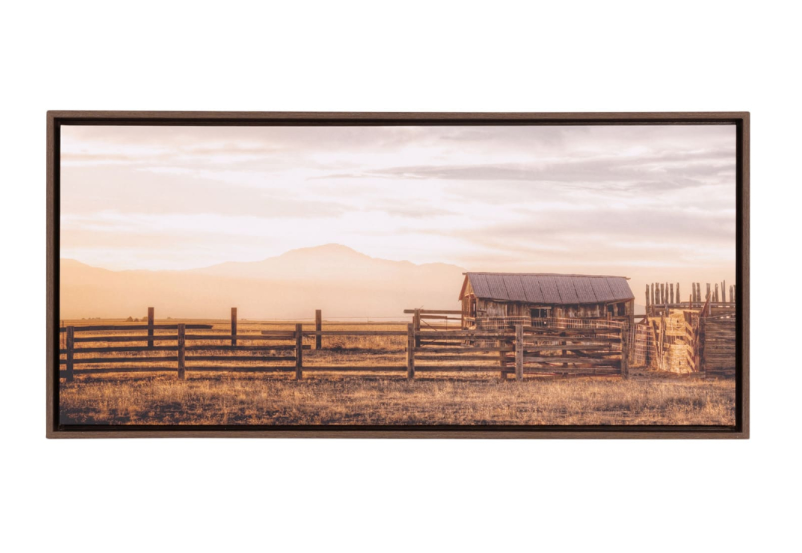 RUSTIC MEADOW SUNSET CANVAS 94X44
