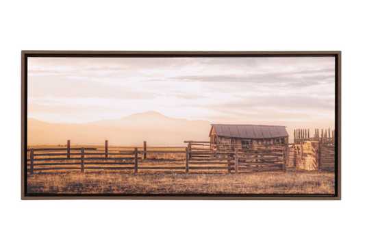 RUSTIC MEADOW SUNSET CANVAS 94X44