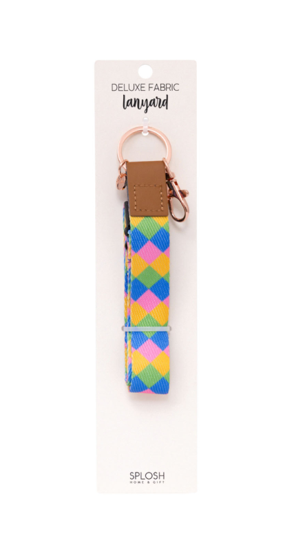 TEACHER DIAMOND FABRIC LANYARD