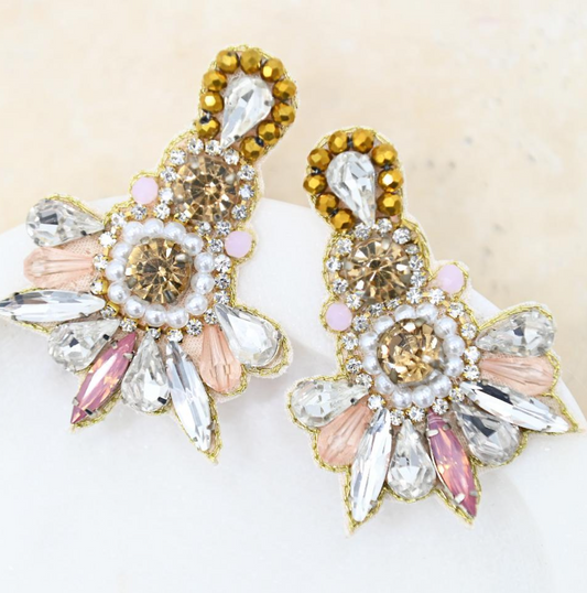 BEADED JEWELLED EARRINGS
