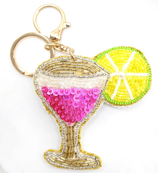 BEADED COCKTAIL KEYRING