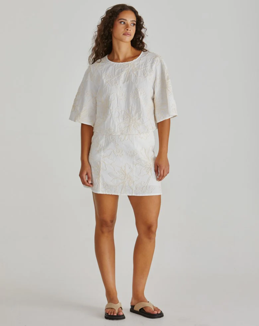 SASS SHAY MINI SKIRT CREAM