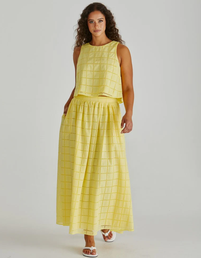 SASS HELMI BRODERIE FULL SKIRT