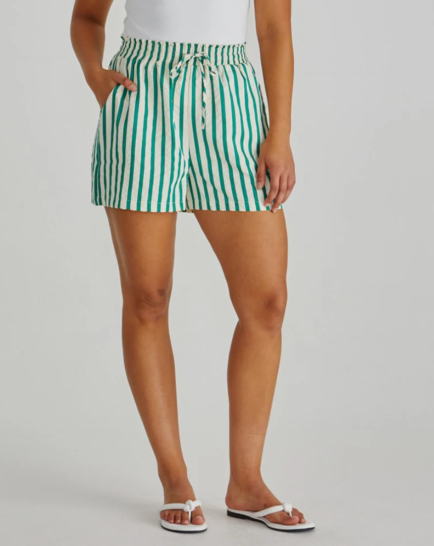 SASS HENRI SHORT GREEN STRIP
