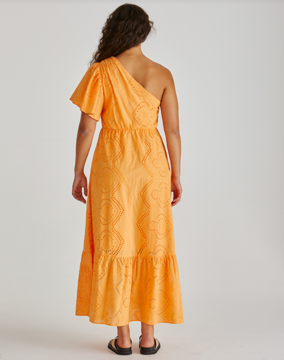 SASS ONE SHOULDER RIVA MAI DRESS ORANGE