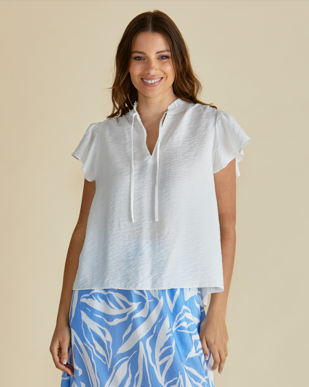 BETTY BASICS LYRA BLOUSE WHITE