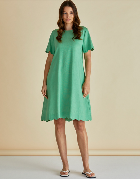 BETTY BASICS DAWN SHIFT DRESS GREEN