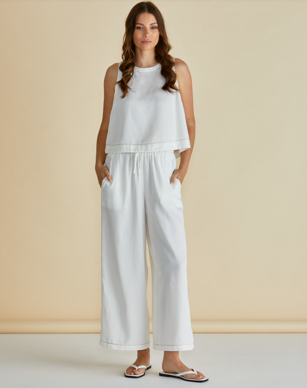 BETTY BASICS COPACABANA PANT WHITE