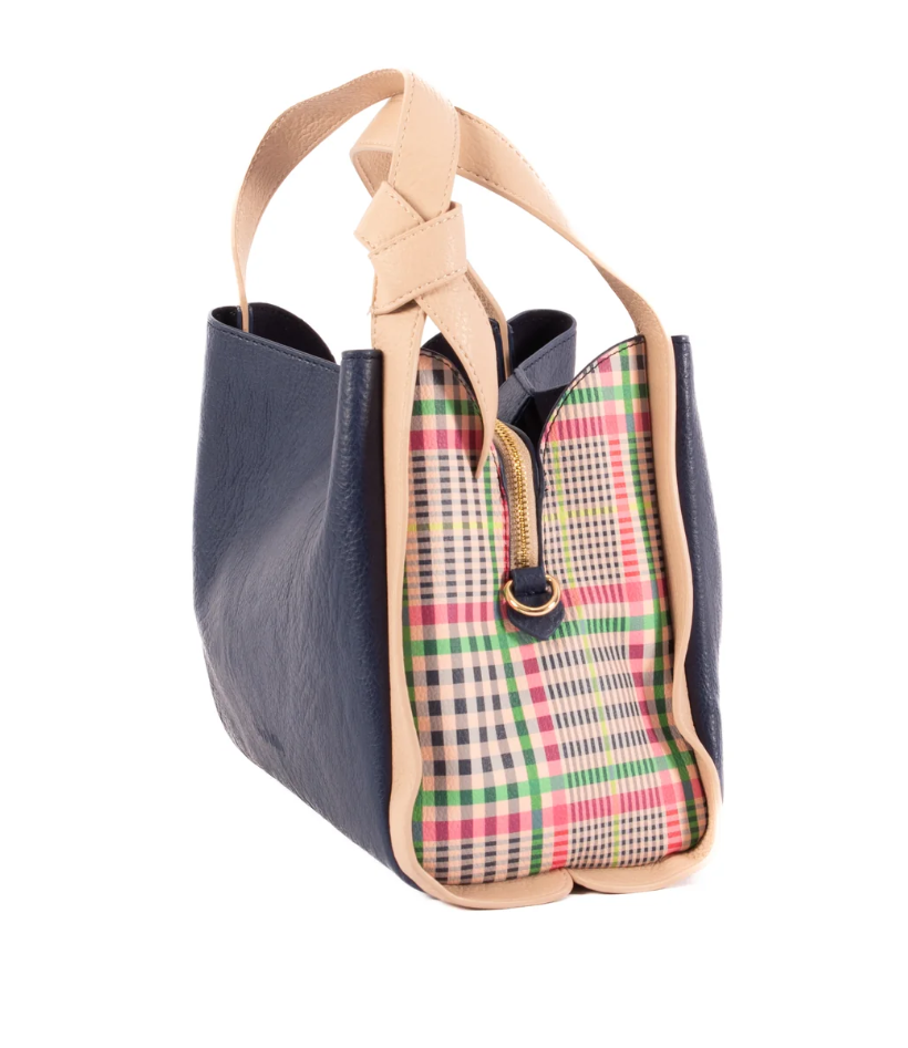 LIV & MILLY TANYA BAG NAVY/GINGHAM