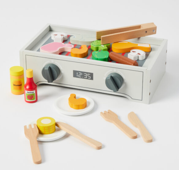 WOODEN TABLETOP BBQ SET