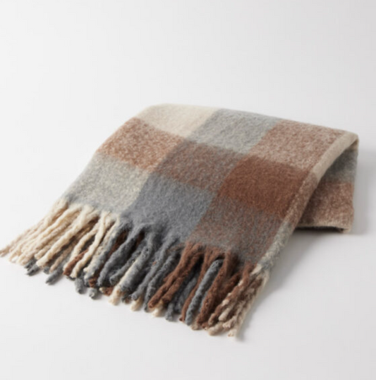 ROSSI THROW - BROWN