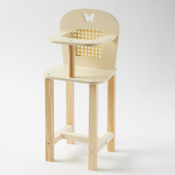 WOODEN DOLL HIGH CHAIR
