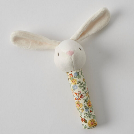 FLORAL BUNNY RATTLE