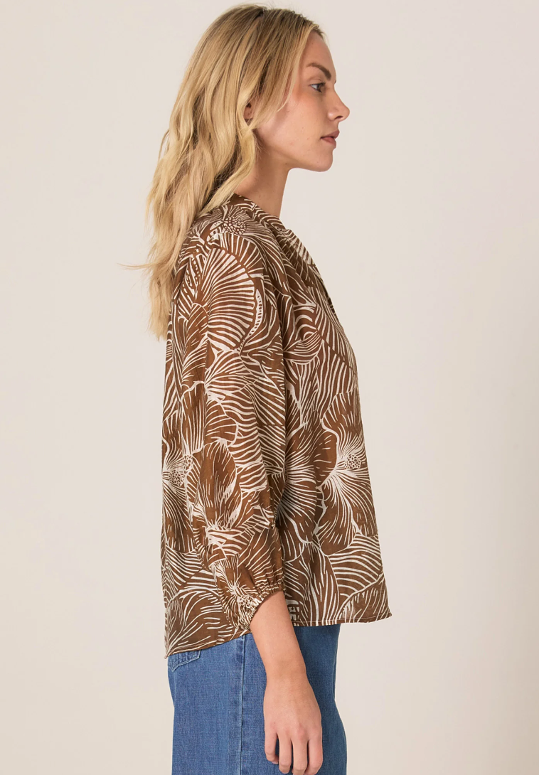 FATE & BECKER TALLULAH SPLIT NECK BLOUSE