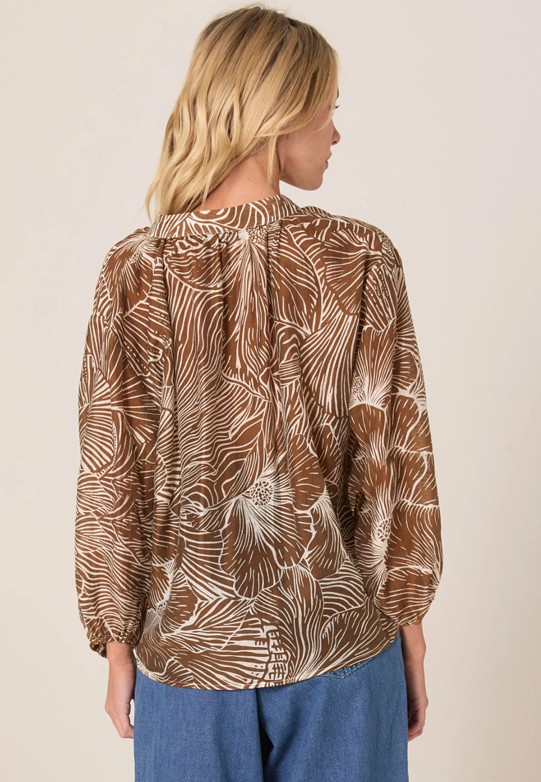 FATE & BECKER TALLULAH SPLIT NECK BLOUSE