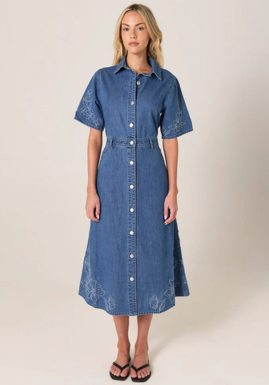 FATE & BECKER SLOANE DENIM DRESS