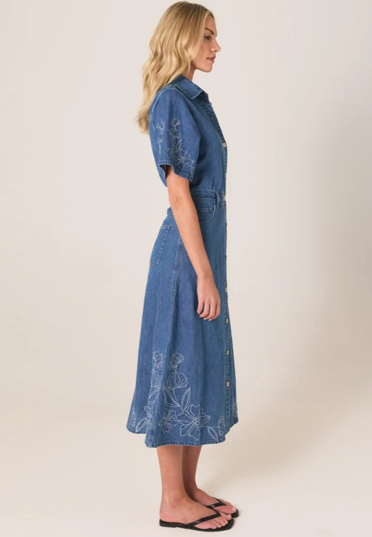 FATE & BECKER SLOANE DENIM DRESS