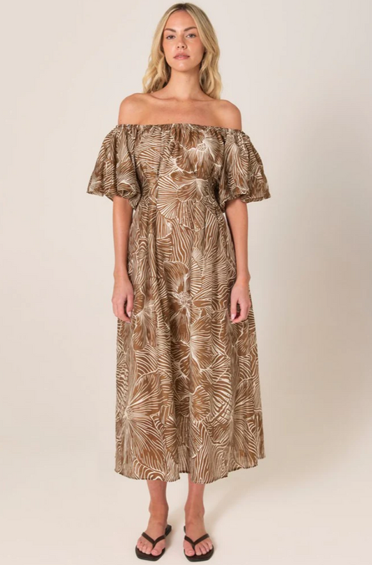 FATE & BECKER TALLULAH OFF-SHOULDER DRESS