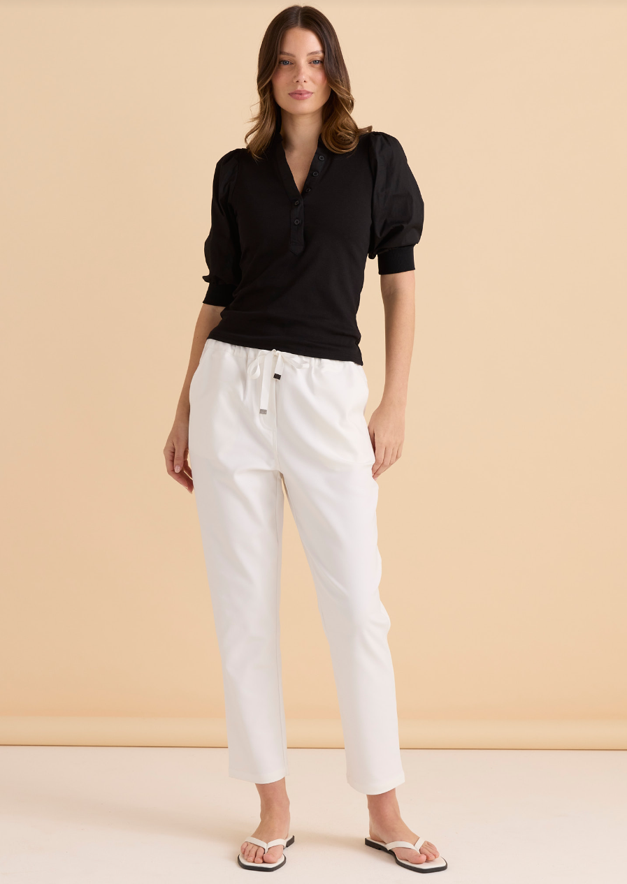 BETTY BASICS KENZIE JOGGER WHITE