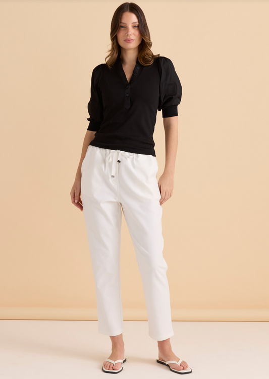 BETTY BASICS KENZIE JOGGER WHITE
