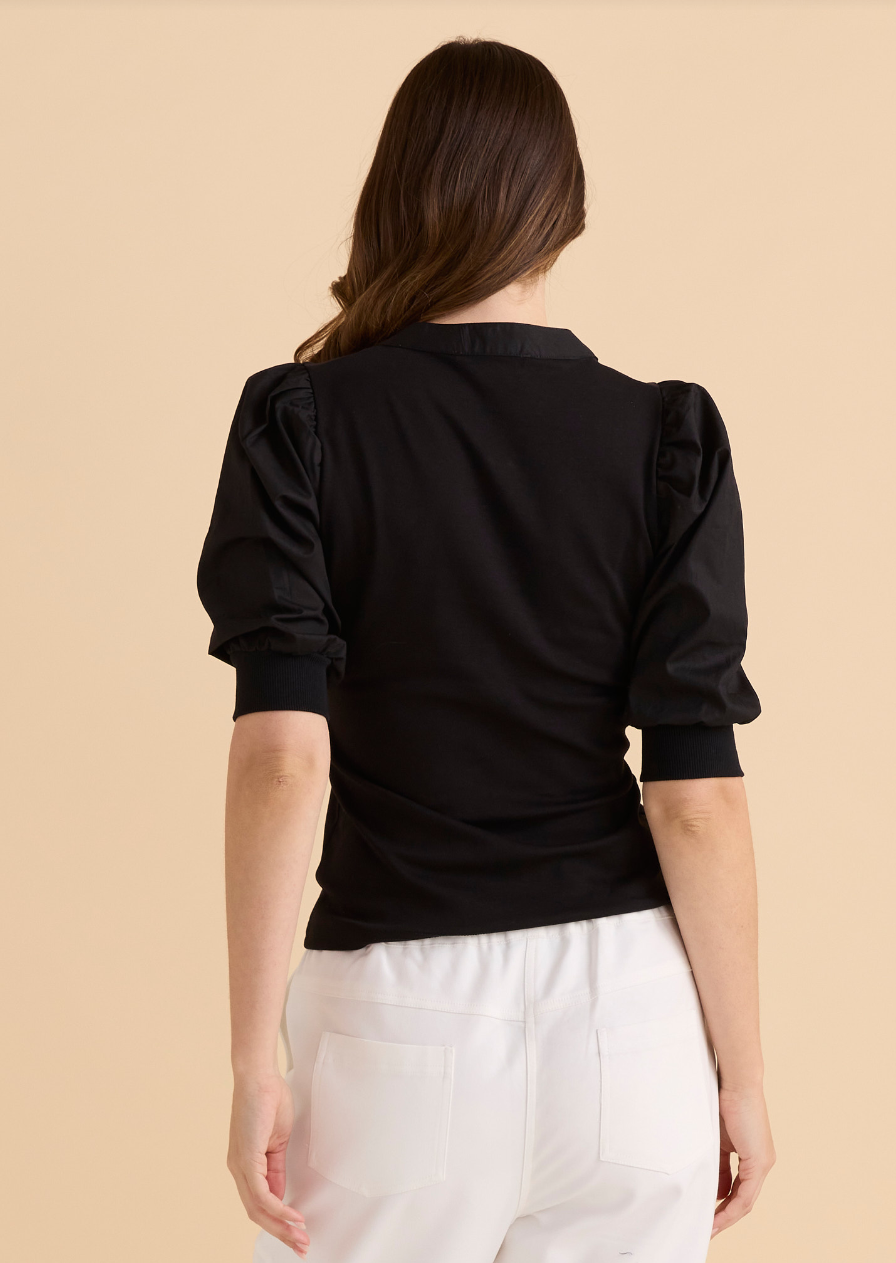 BETTY BASICS RALPH RIB TOP BLACK