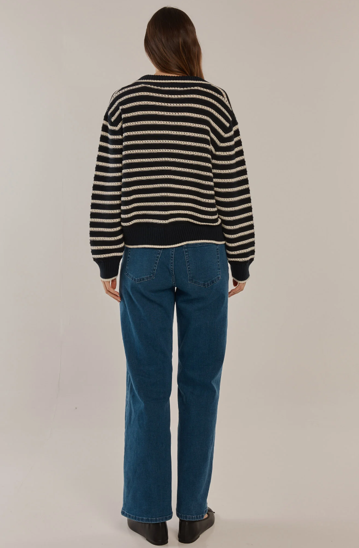 BETTY BASICS ABERDEEN POLO KNIT SWEATER
