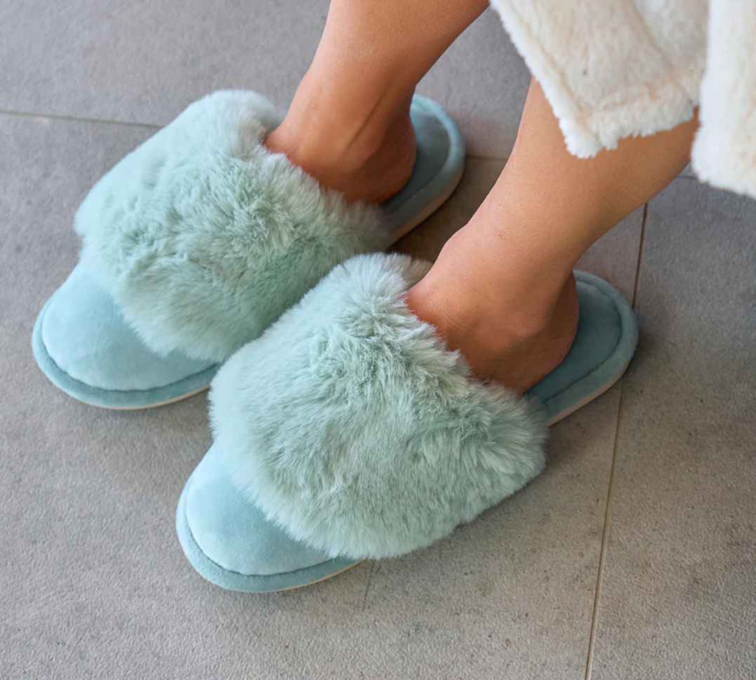 SLIPPER COXY LUXE MIST GREEN LARGE
