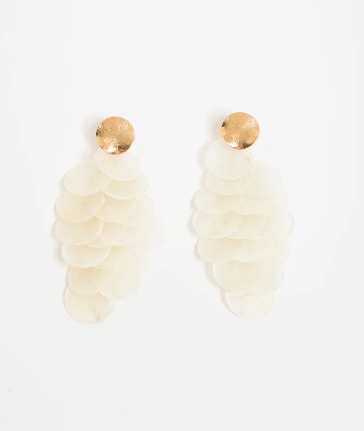 ADORNE SHELL DROP EARRINGS