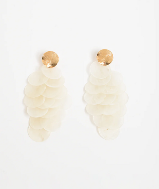 ADORNE SHELL DROP EARRINGS