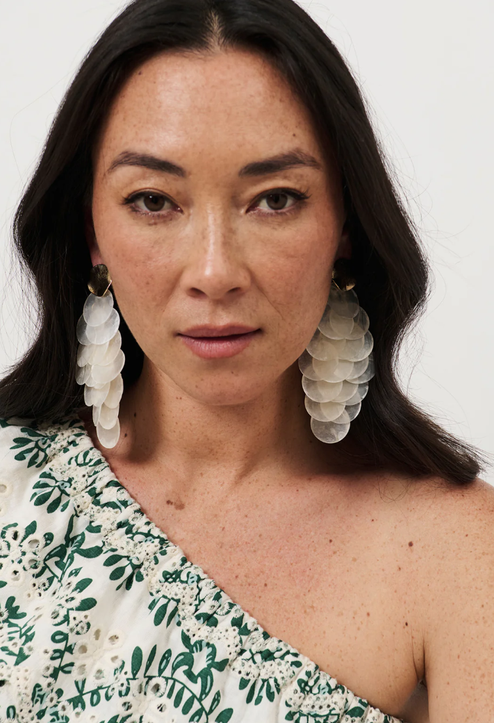ADORNE SHELL DROP EARRINGS