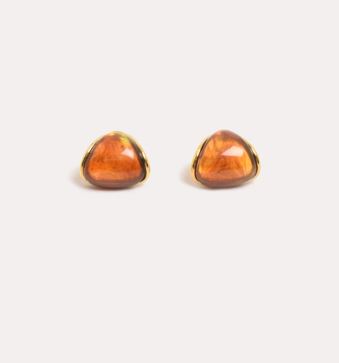 ADORNE STUD EARRINGS BROWN