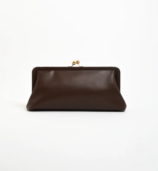 ADORNE JO CLUTCH CHOCOLATE