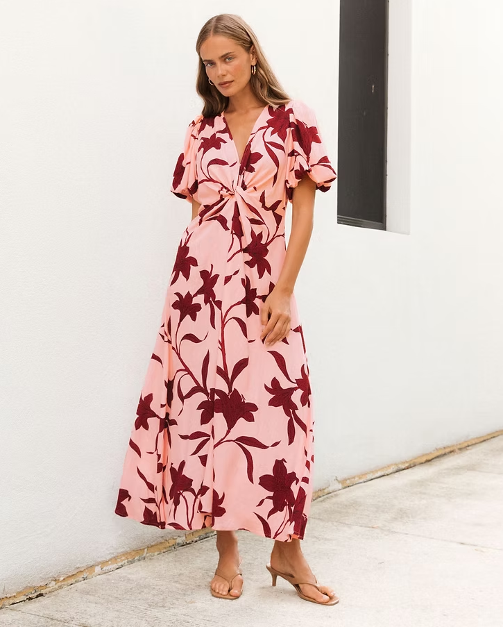WHITE CLOSET CHLOE MIDI DRESS